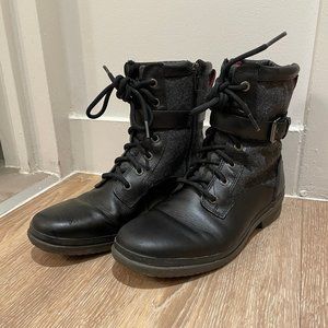 Ugg Black Combat Boot, Waterproof & Fur-Lined